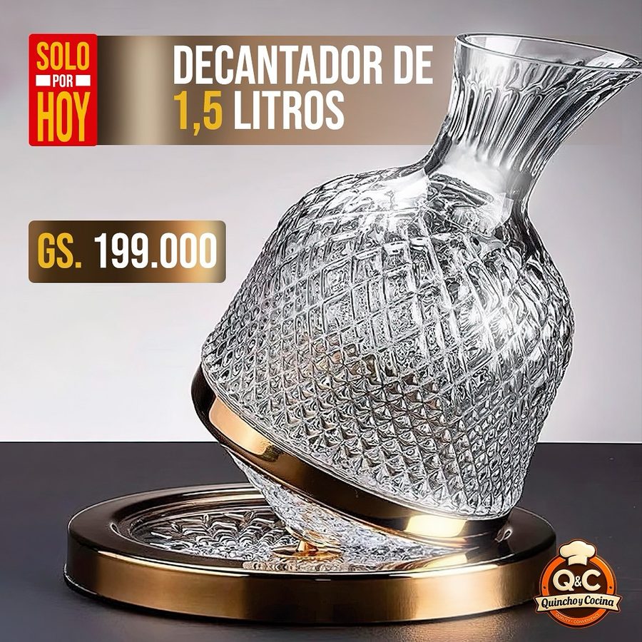 Decantador de vino giratorio 360 de 1,5 litros – foto 3