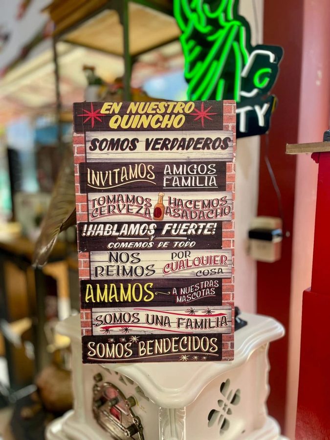 Cuadro En nuestro quincho somos verdaderos (reglas)