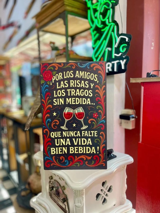 Cuadro Por los amigos las risas y los tragos sin medida