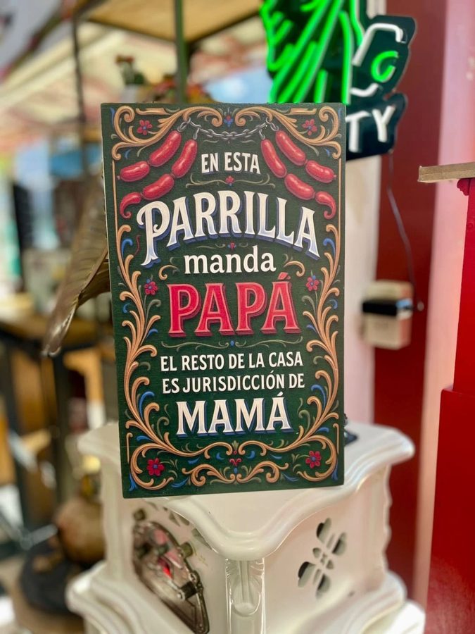 Cuadro En esta parrilla manda papá