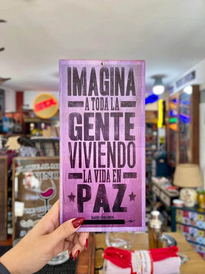 Cartel John Lennon – Imagine (viviendo la vida en paz)