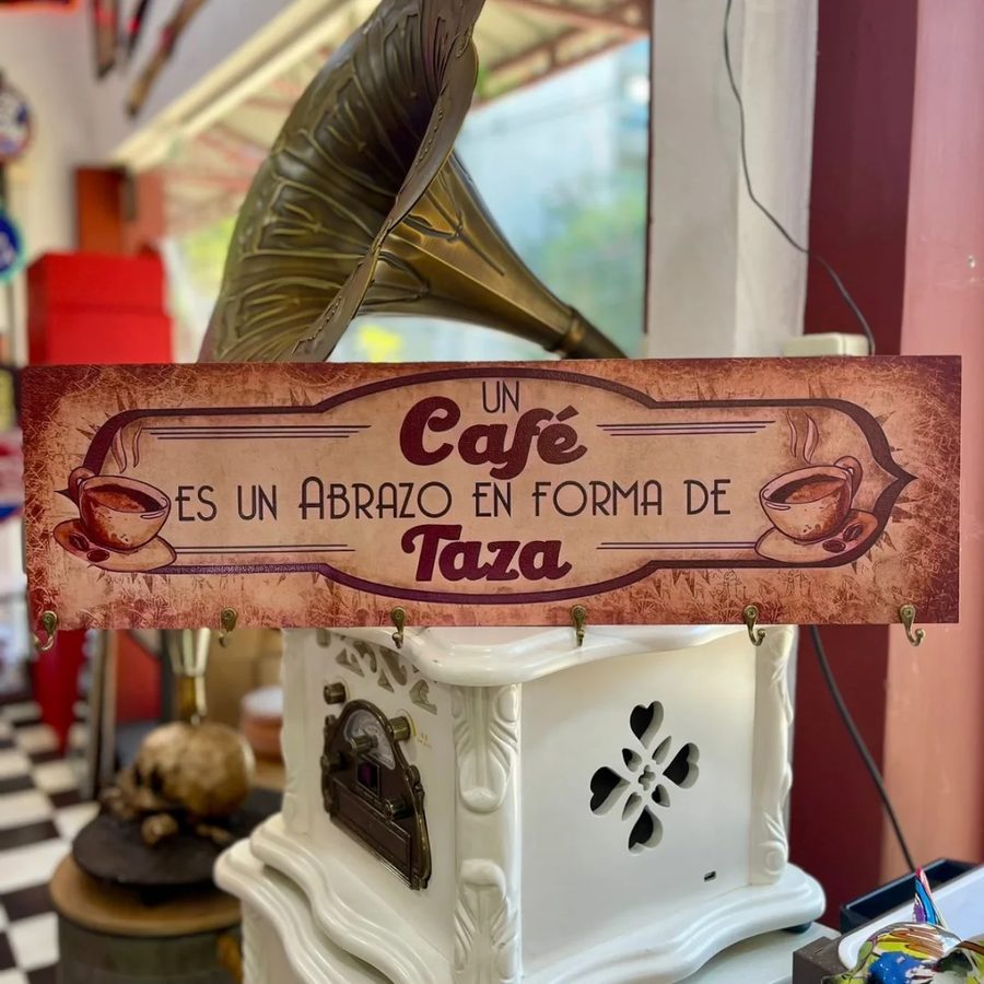 Cartel Un café es un abrazo en forma de taza