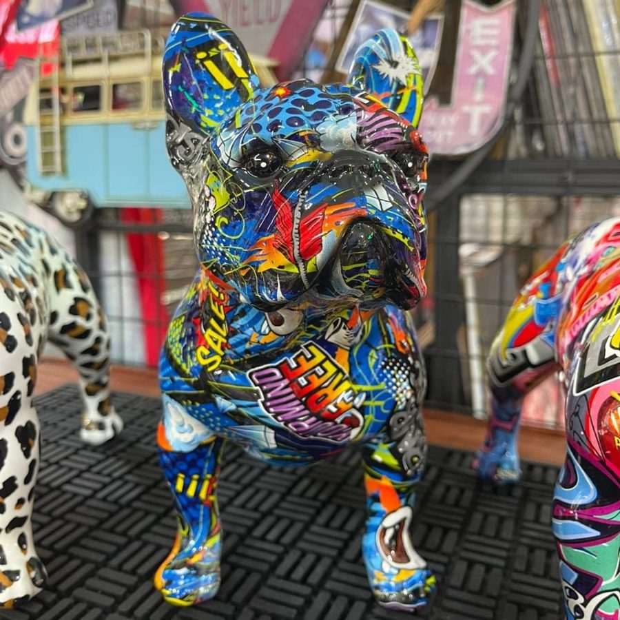 Bulldog francés graffiti