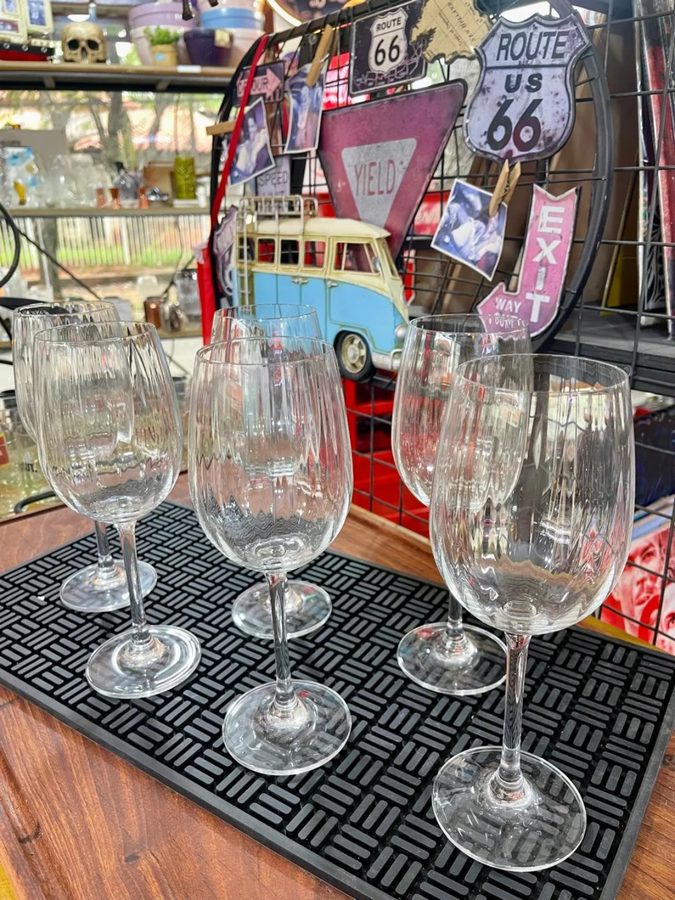Set de 6 copas de cristal para vino