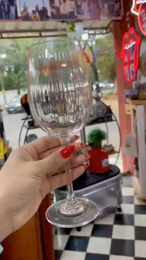 Copa de cristal labrada