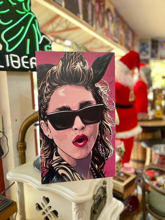 Cuadro Mujer con lentes de sol y moño pop art