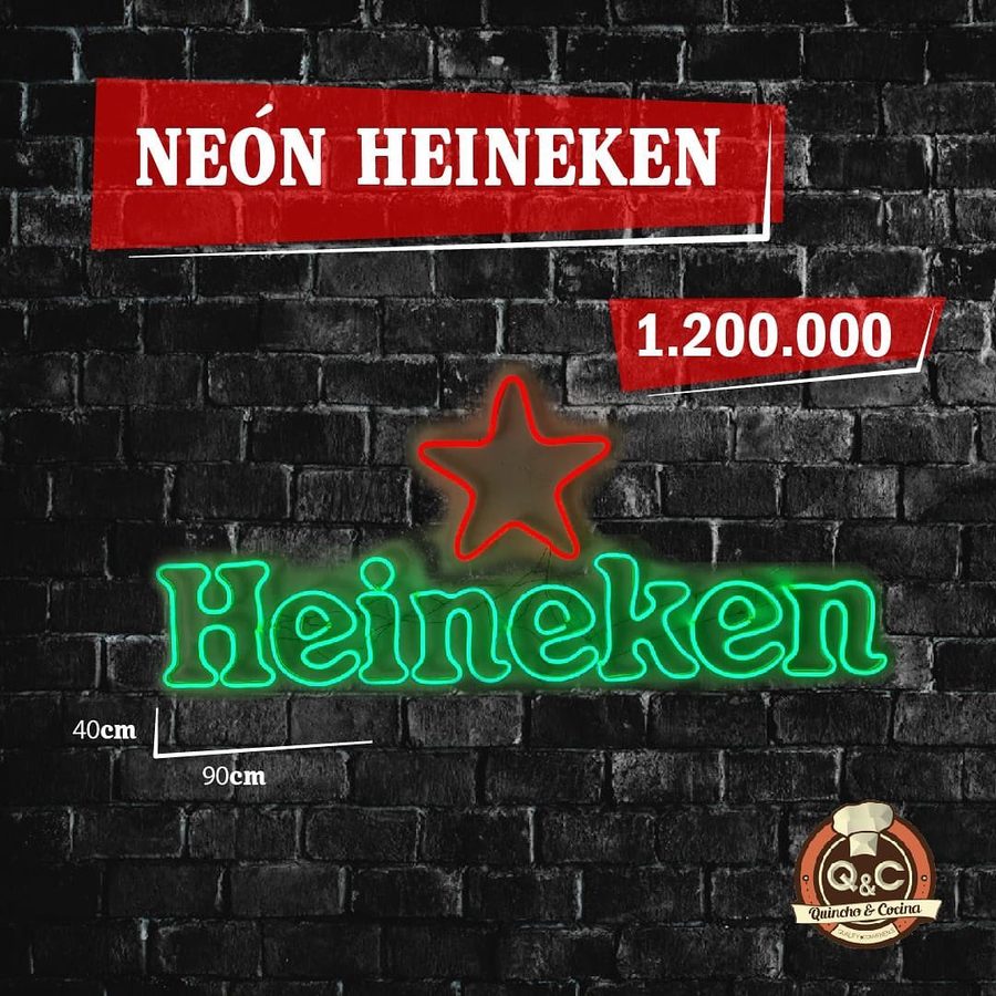 Neón Heineken con estrella – foto 4