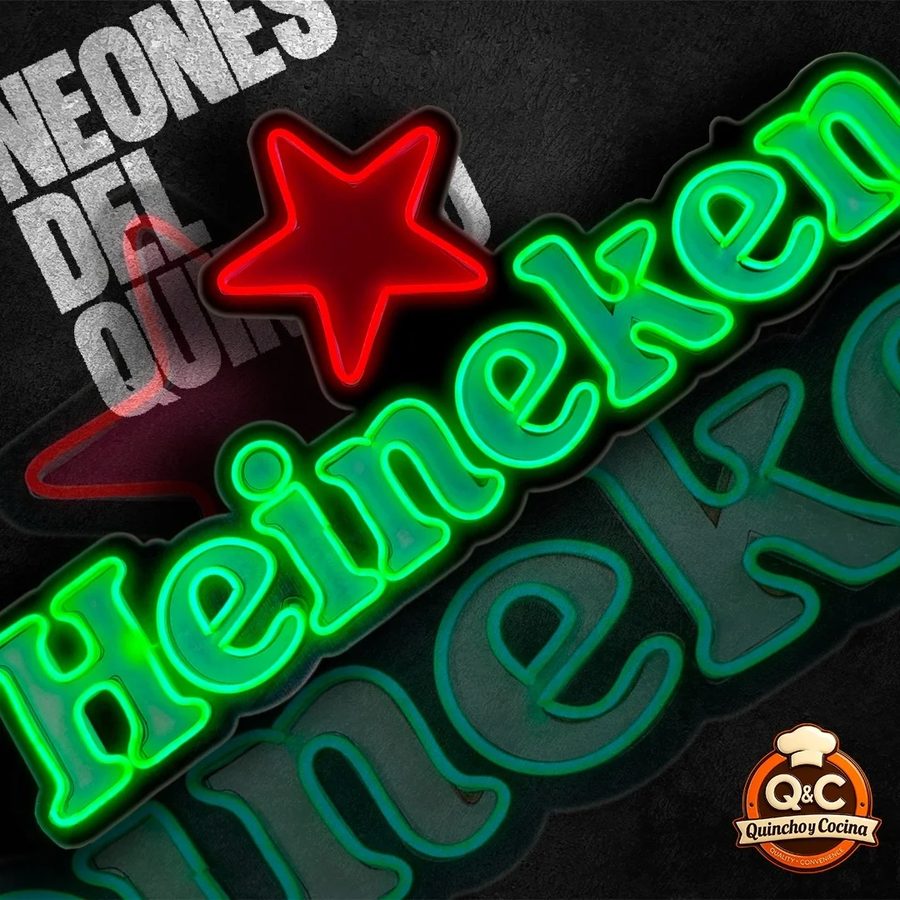 Neón Heineken con estrella