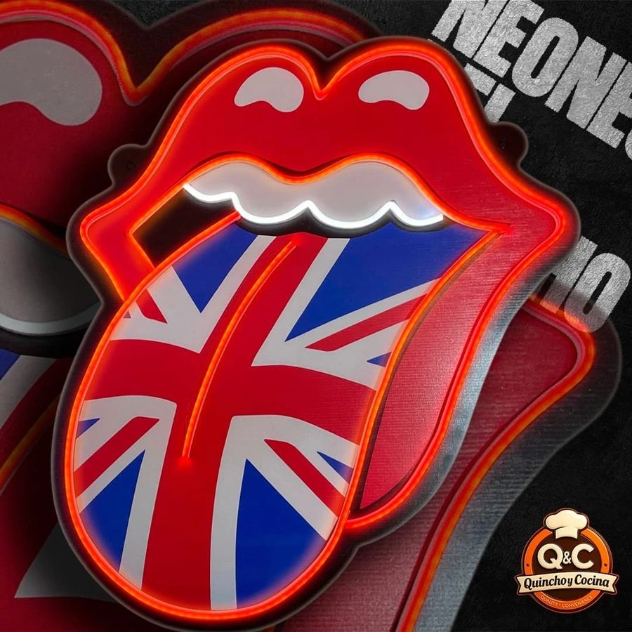 Neón The Rolling Stones lengua bandera inglesa – foto 2