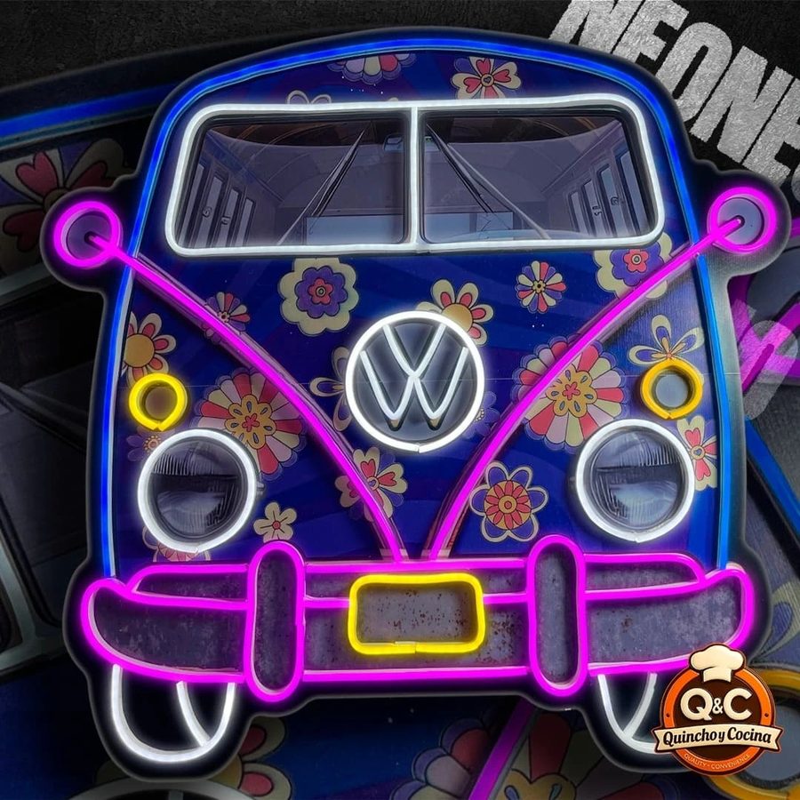 Neón Kombi VW floral – foto 2