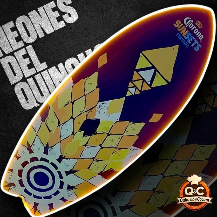 Neón Corona Sunsets tabla de surf