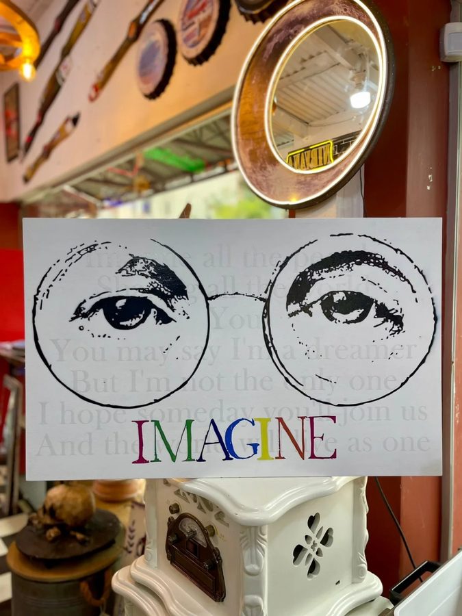 Cuadro Imagine anteojos redondos con espejo – foto 3