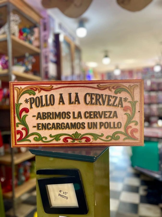 Cartel Pollo a la cerveza