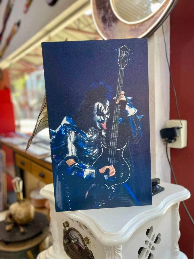 Cuadro Músico con maquillaje estilo Kiss