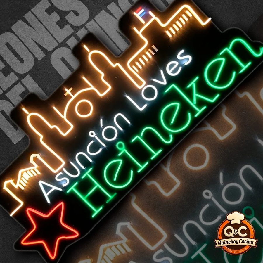 Neón Asunción loves Heineken