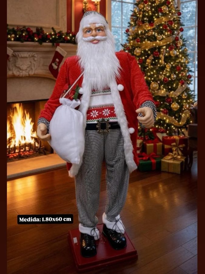 Papá Noel con bolsa blanca
