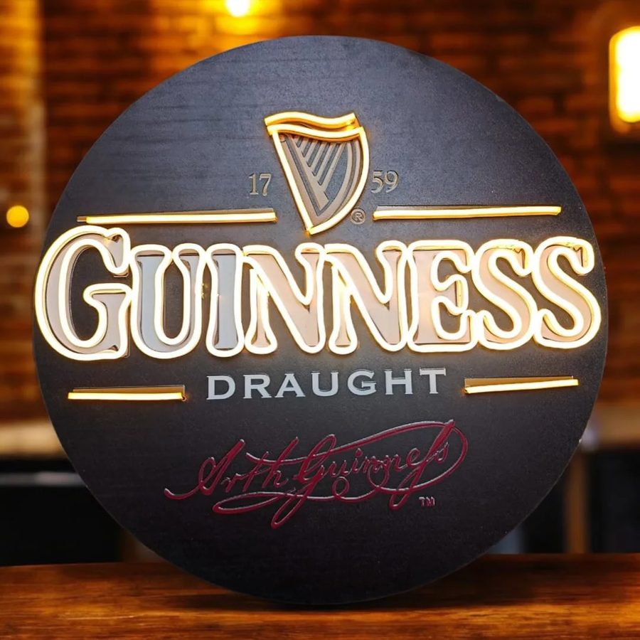 Chapa luminosa Guinness Draught