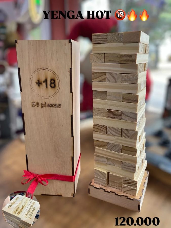 Yenga Hot +18 – juego de bloques con retos picantes