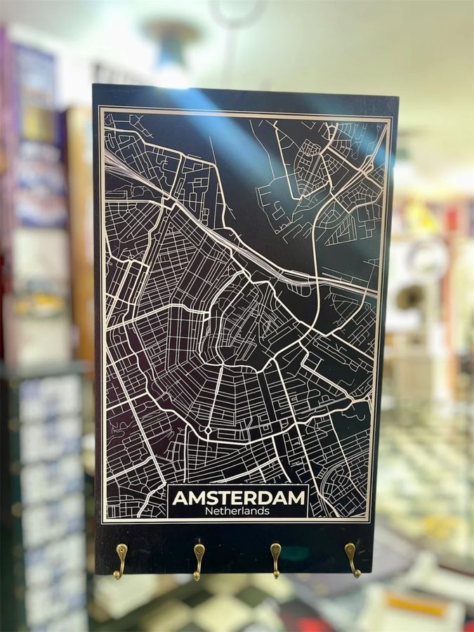 Porta llaves con diseño inspirado en ciudades icónicas