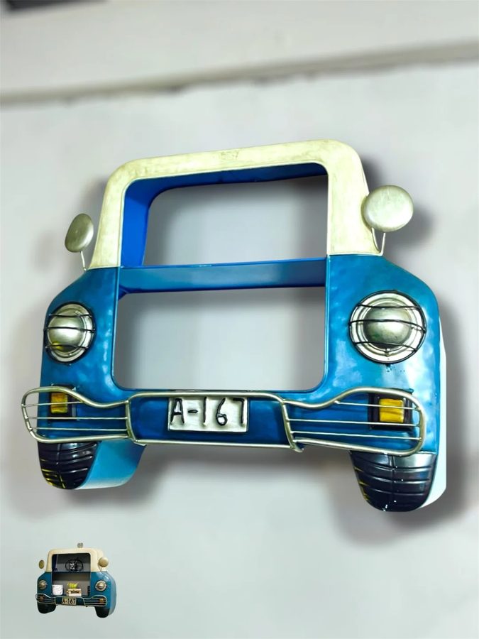 Frente de camioncito 3D para pared – estante en rojo o azul