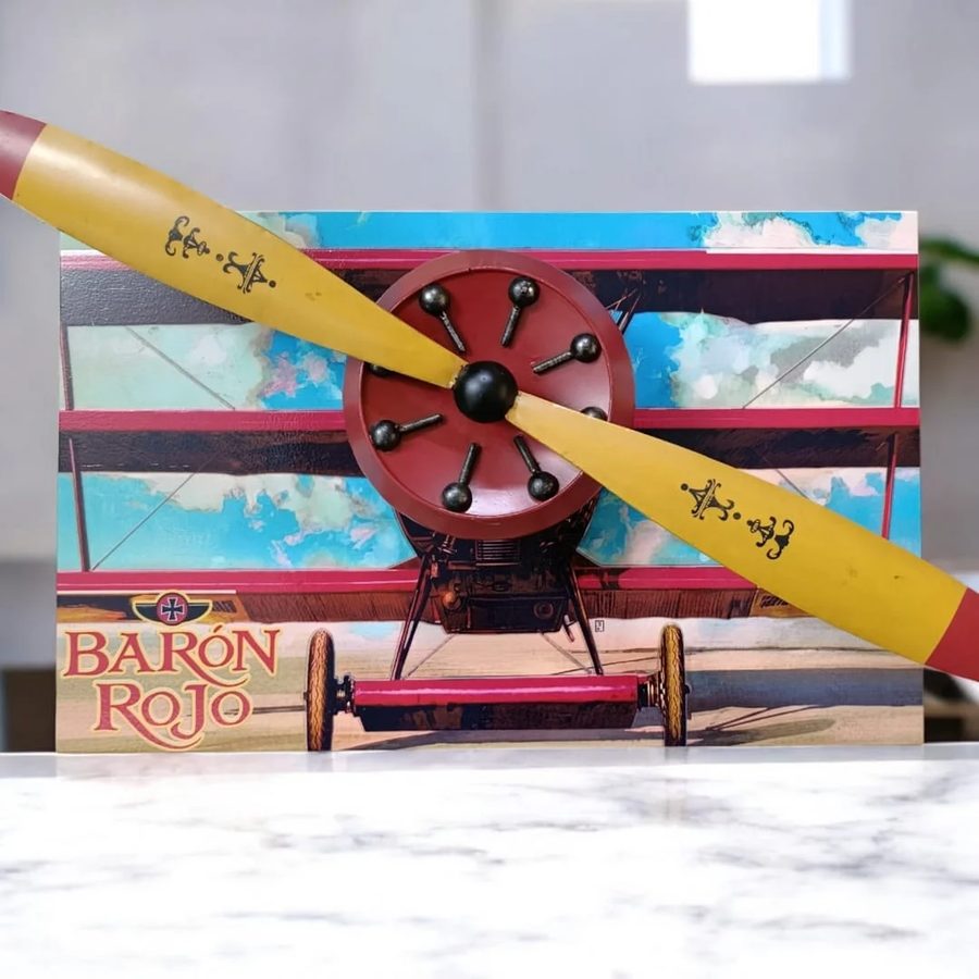 Cuadro decorativo Barón Rojo – con hélice en 3D