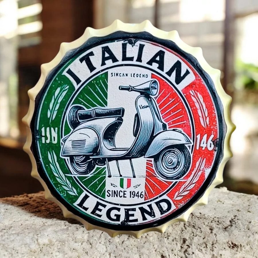 Tapa decorativa Italian Legend (scooter)