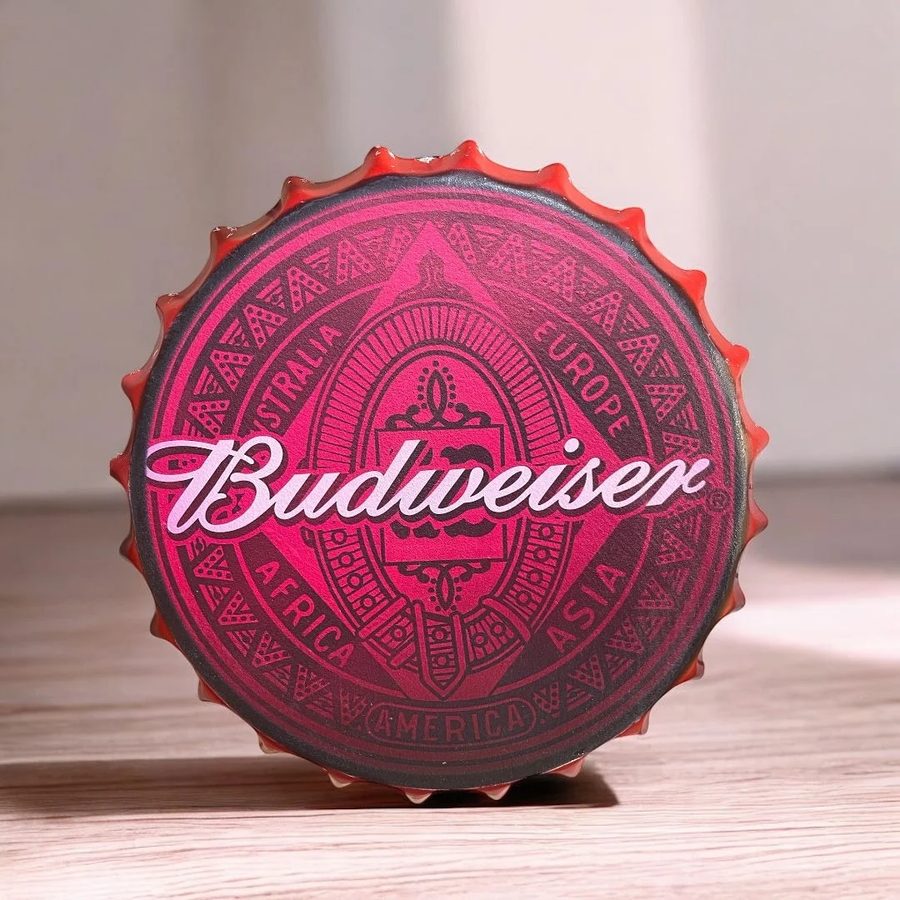Tapa decorativa Budweiser (rosa)