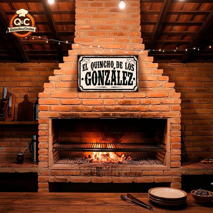 Chapa El quincho de los… (personalizable con apellido)