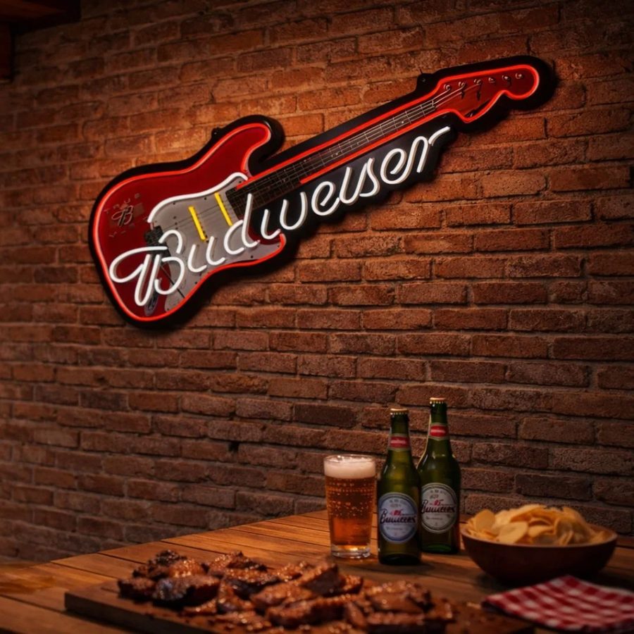 Neon Guitarra Budweiser