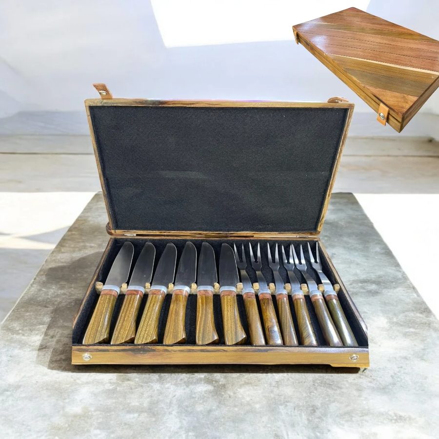 Juego de cuchillos artesanal para 6 personas