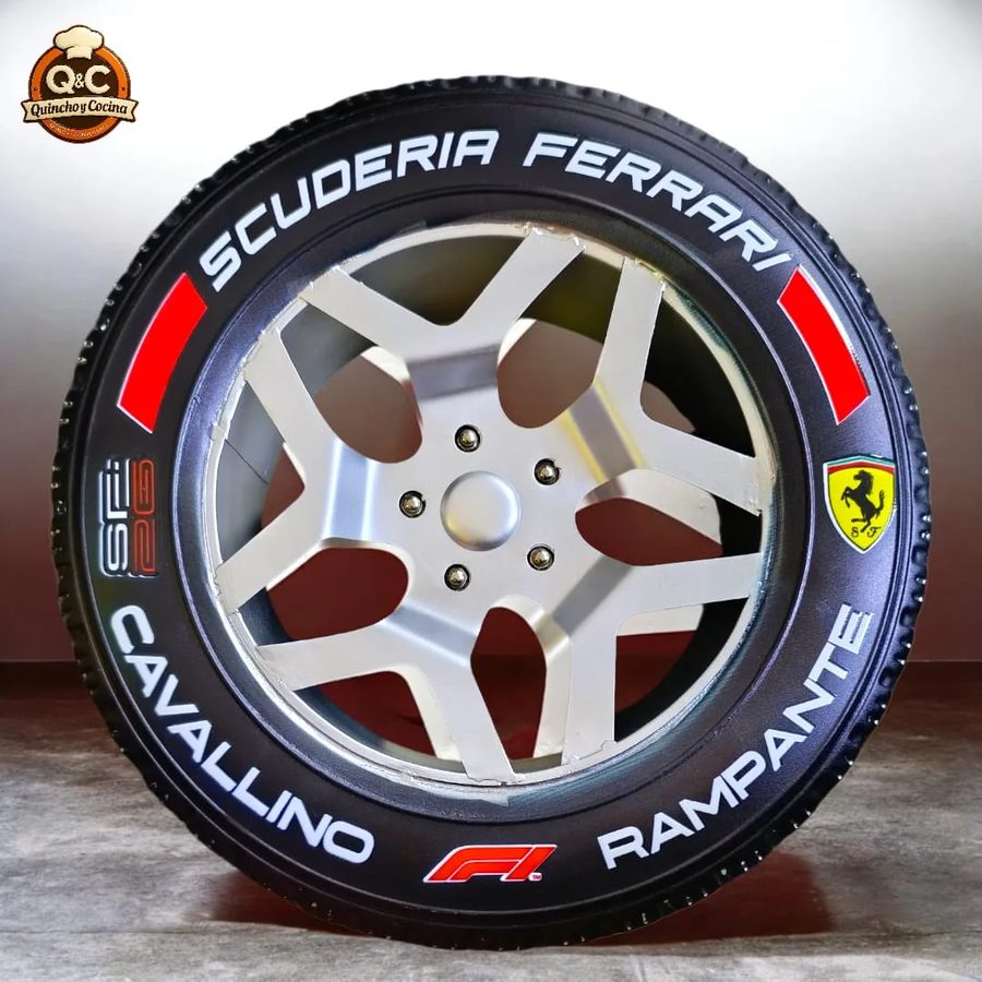 Rueda decorativa de latón F1 – Scuderia Ferrari Cavallino Rampante