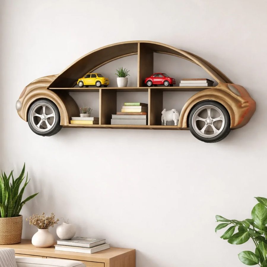 Repisa decorativa en forma de auto
