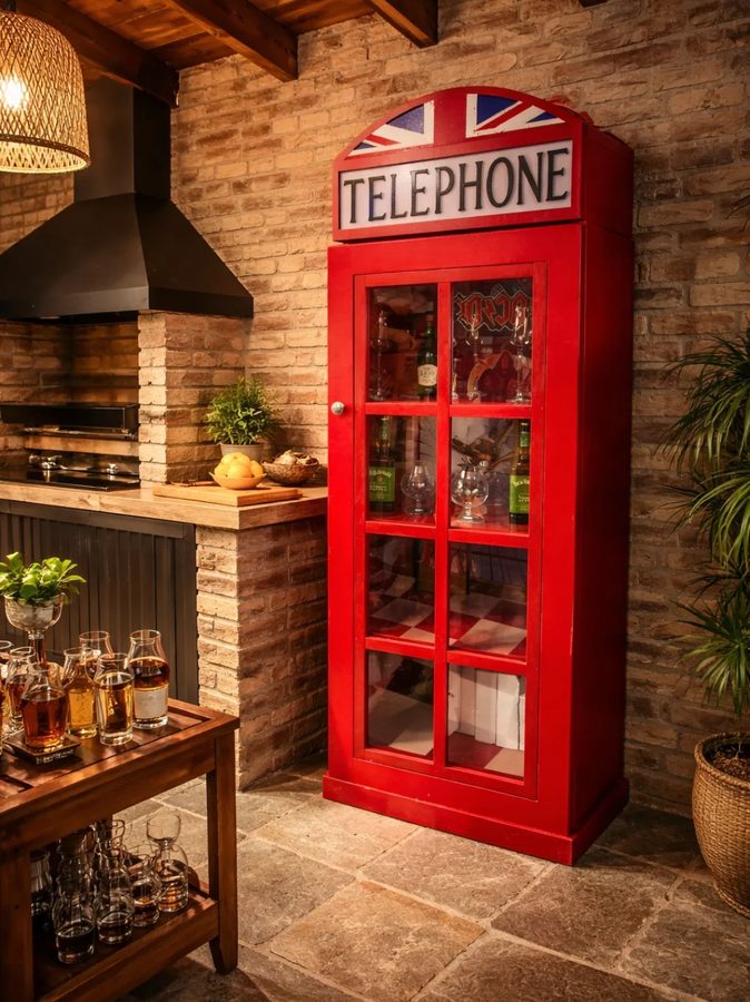 Mueble estilo cabina inglesa