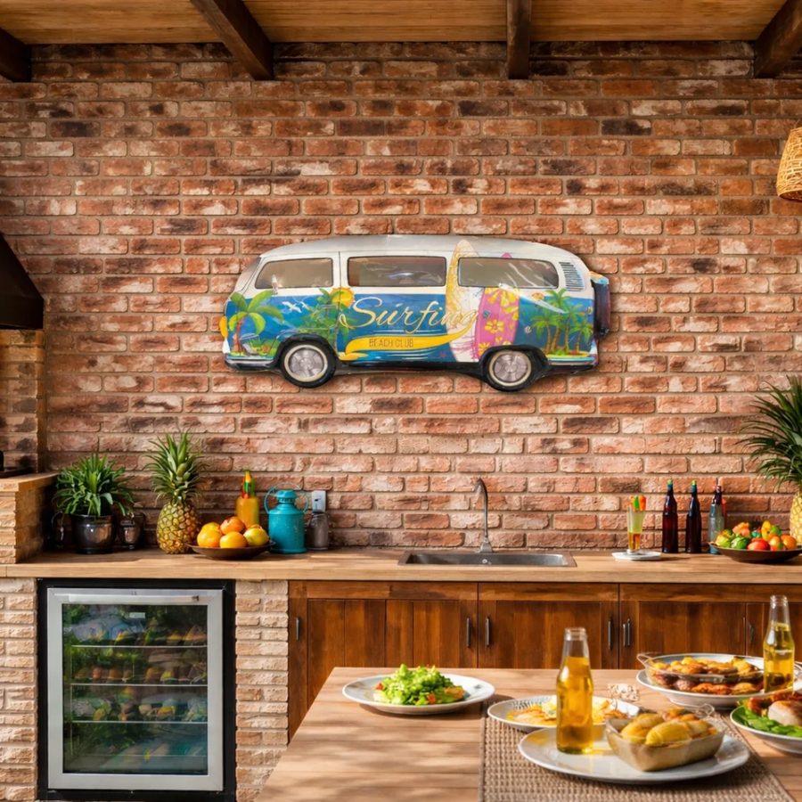 Combi de latón para pared – diseño Surfing Beach Club