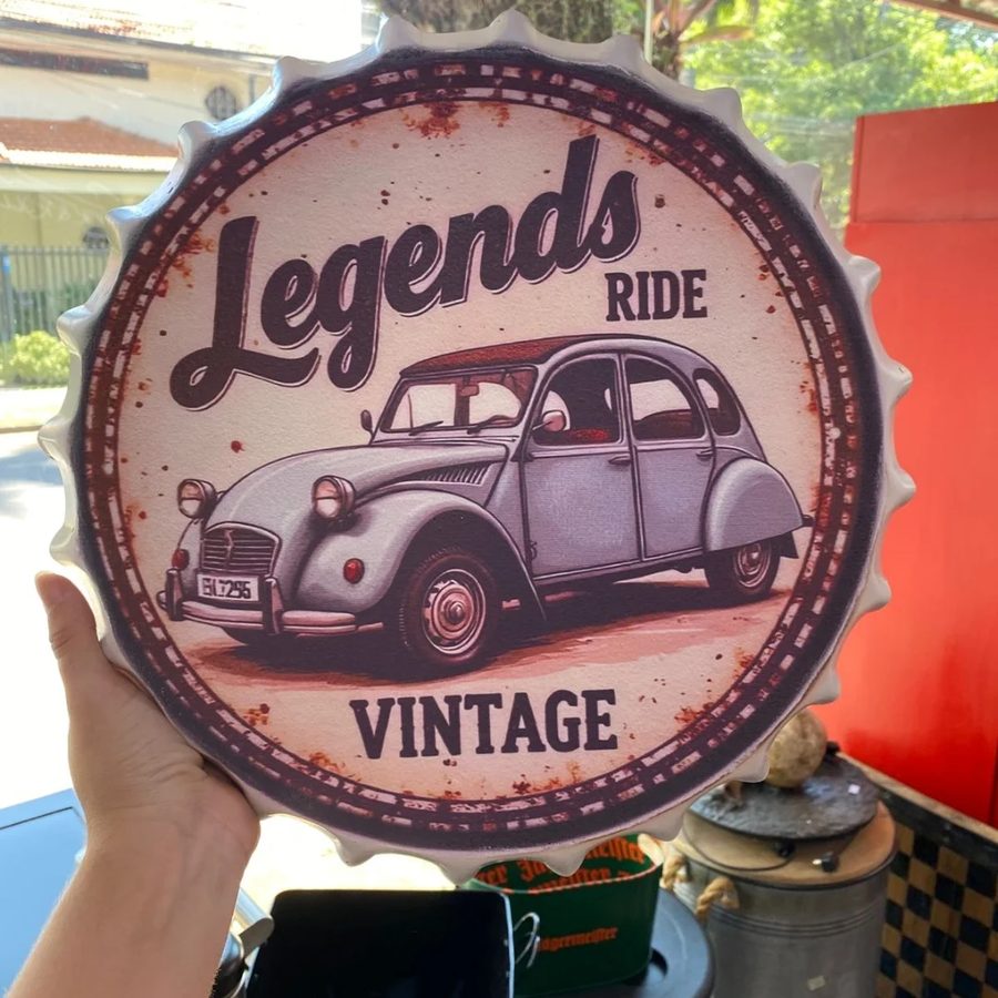 Tapa decorativa Legends Ride Vintage
