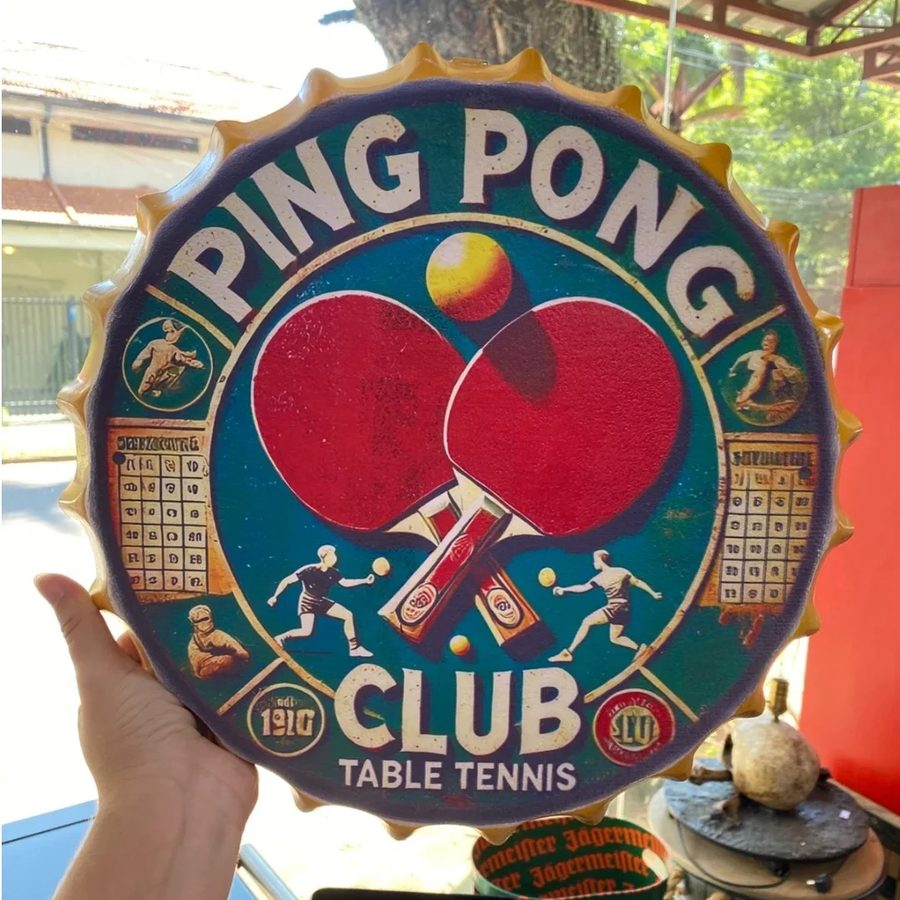 Tapa decorativa Ping Pong Club