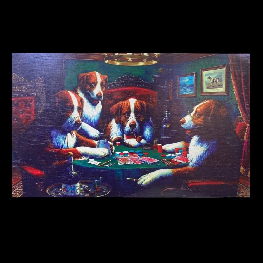 Colección de los Perros jugando póker