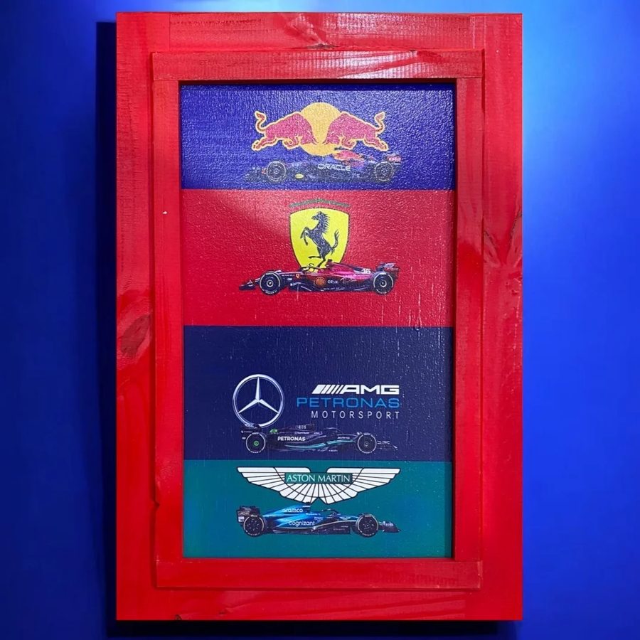 Cuadro Colors F1 – Red Bull, Ferrari, Mercedes y Aston Martin