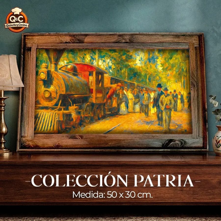 Cuadro Tren a vapor en la estación – foto 2