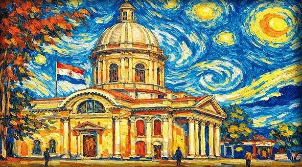 Cuadro decorativo Panteón de los Héroes · Noche estrellada, colección PATRIA de Quincho y Cocina