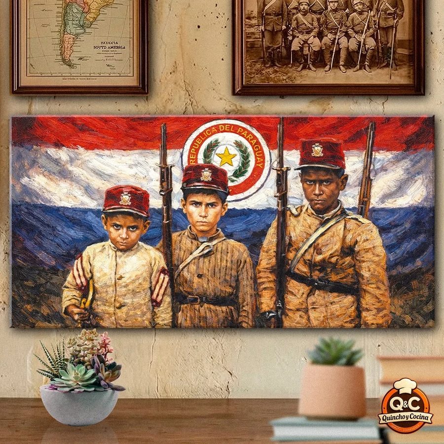 Cuadro Niños soldados con la bandera – foto 3