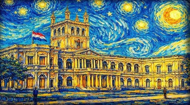 Cuadro decorativo Palacio de López · Noche estrellada, colección PATRIA de Quincho y Cocina