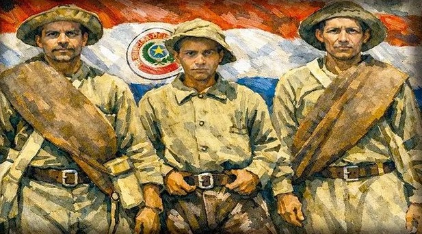 Cuadro decorativo Soldados con la bandera, colección PATRIA de Quincho y Cocina