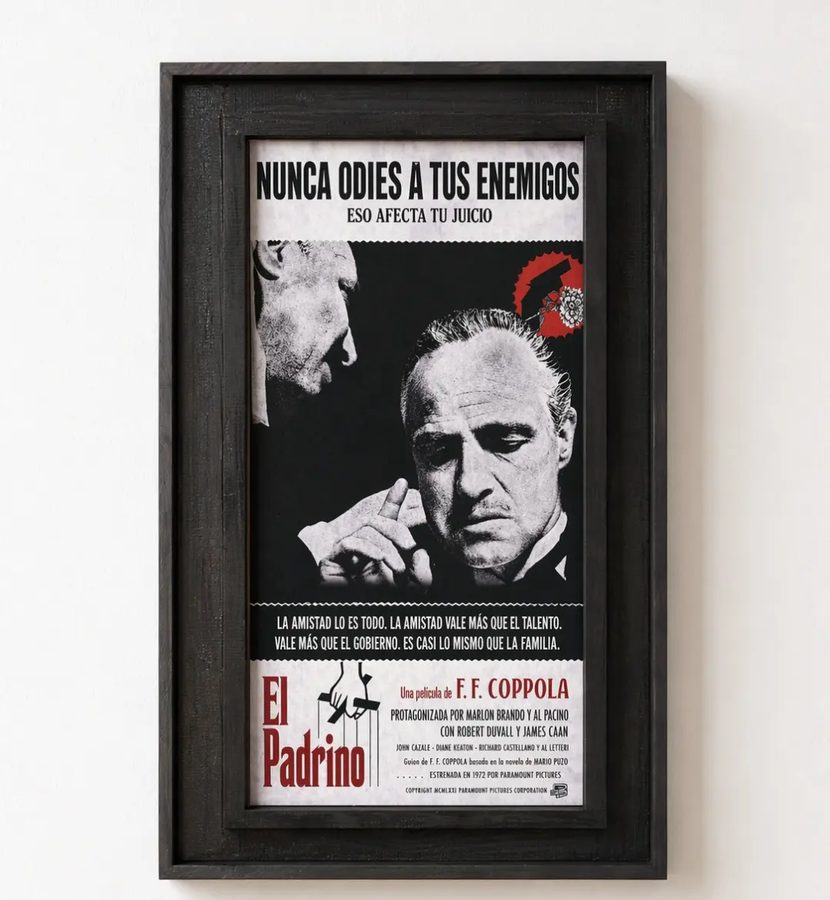 Cuadro El Padrino – Nunca odies a tus enemigos