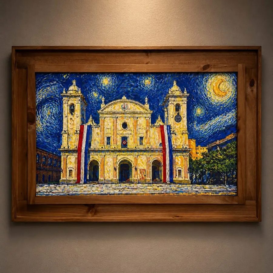 Cuadro Catedral Metropolitana de Asunción – cielo estrellado