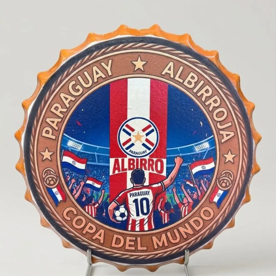 Tapa decorativa Paraguay Albirroja – Copa del Mundo