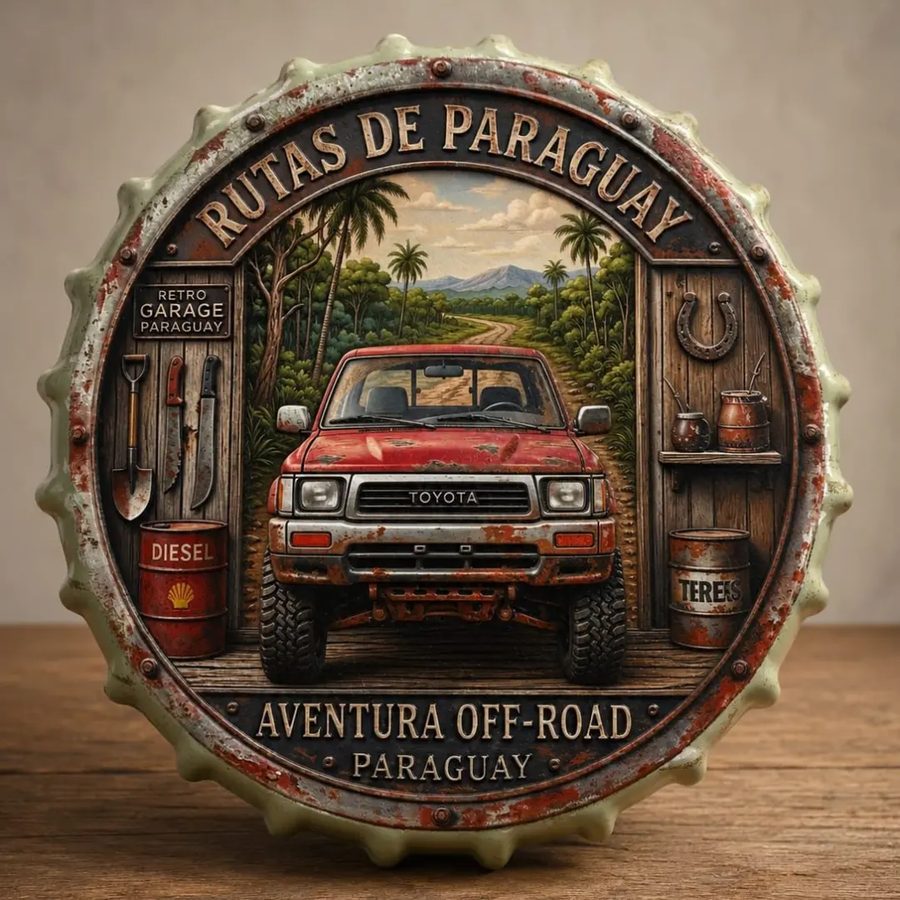 Tapa decorativa Rutas de Paraguay – Aventura Off-Road