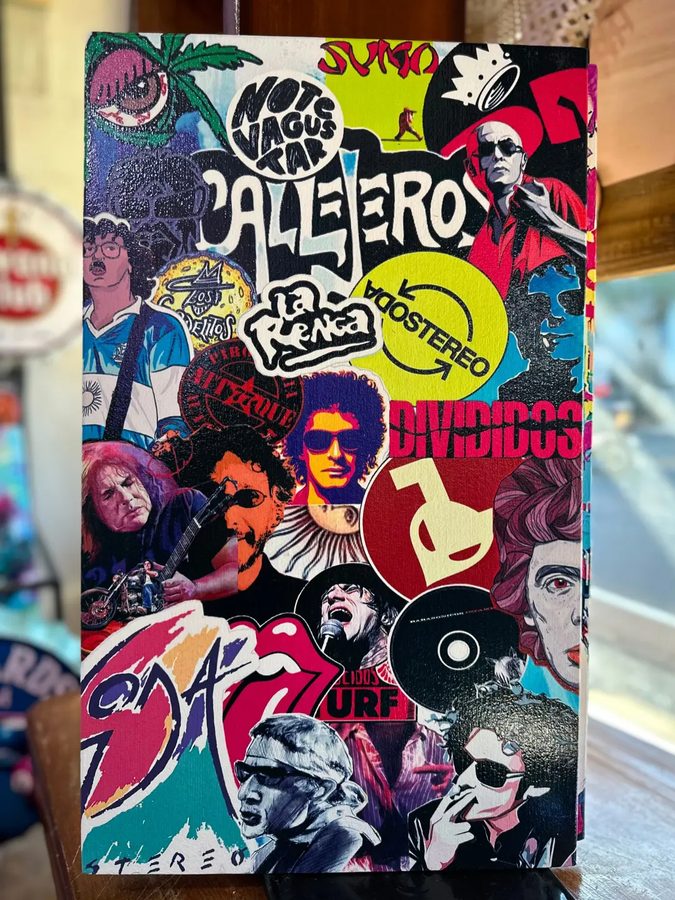 Cuadro Collage de rock argentino (Callejeros, La Renga, Divididos, Sumo)