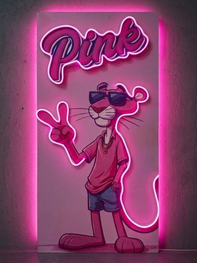 Neón La Pantera Rosa