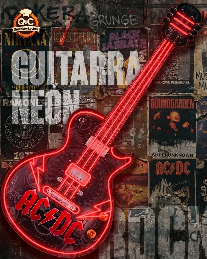 Neón Guitarra AC/DC